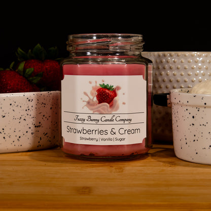 Strawberries & Cream - 7oz Classic Candle